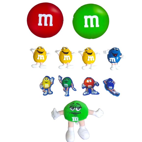 Vintage M & M Candy Magnets Lot of 11 Mars Candy Refrigerator Magnets 1996 1997 - Picture 1 of 8